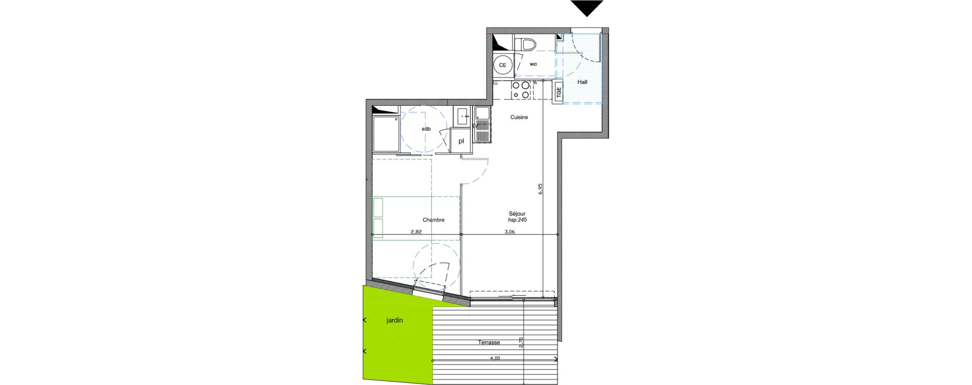 Appartement T2 de 43,10 m2 &agrave; Bandol Centre