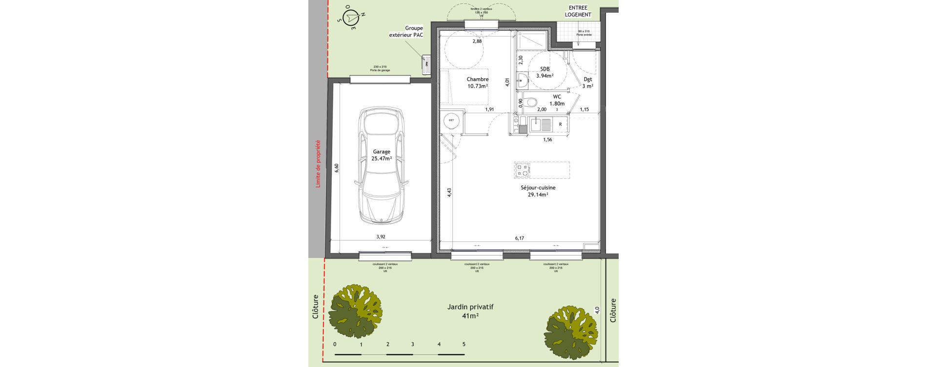 Appartement T2 de 48,61 m2 &agrave; Bandol Centre