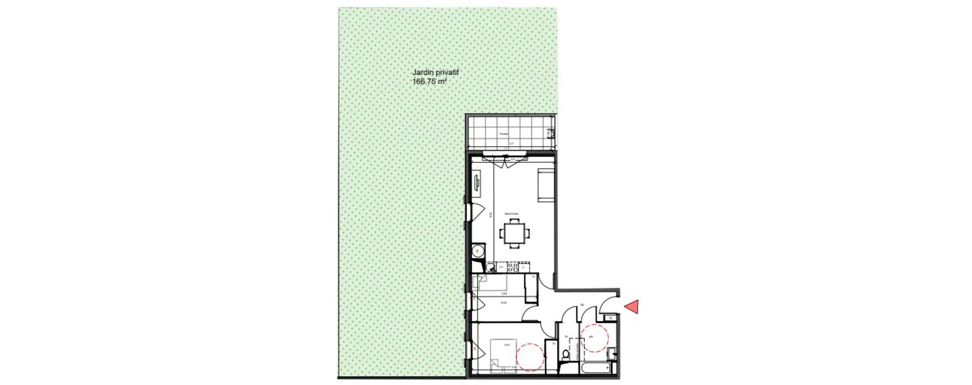 Appartement T3 de 65,25 m2 &agrave; Belgentier Centre