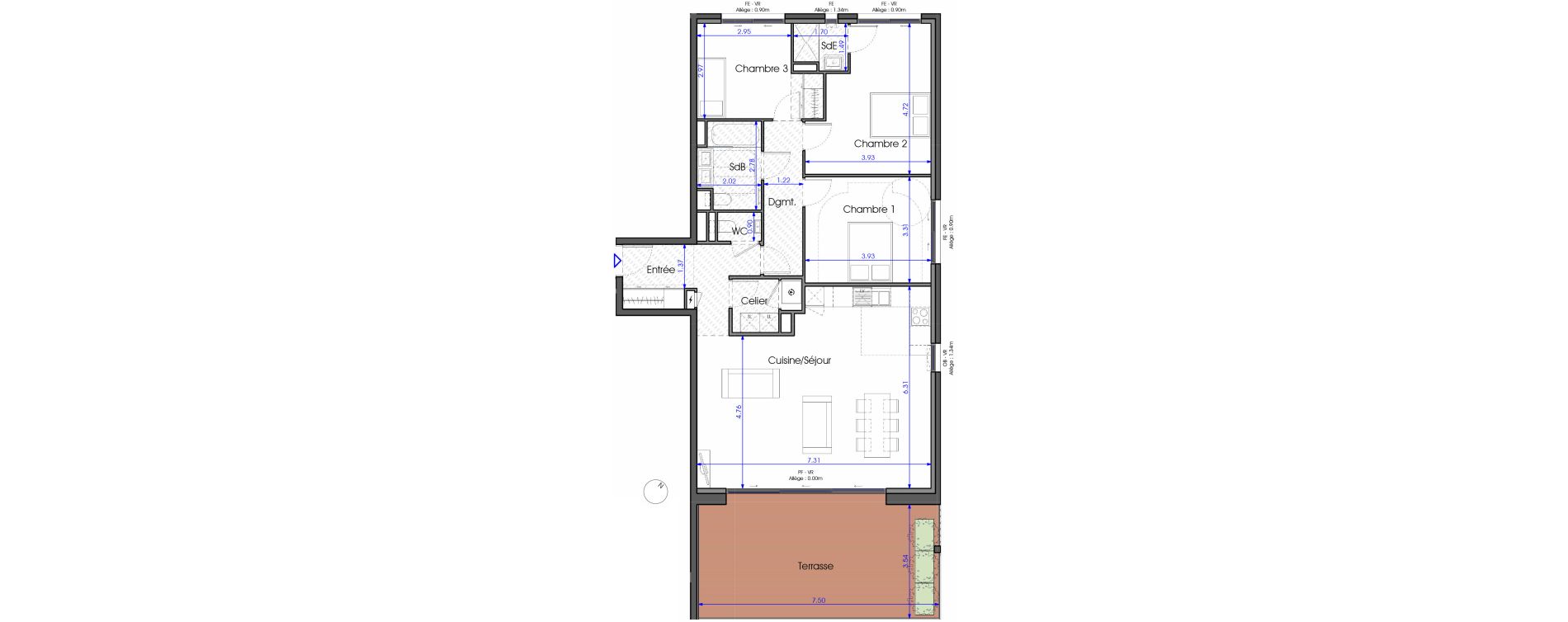 Appartement T4 de 105,80 m2 &agrave; Bormes-Les-Mimosas Centre