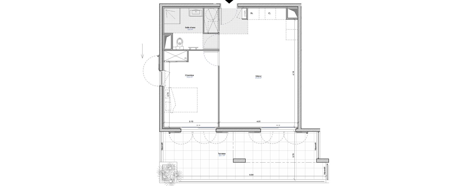 Appartement T2 de 50,50 m2 &agrave; Bormes-Les-Mimosas Bormes les mimosas le pin