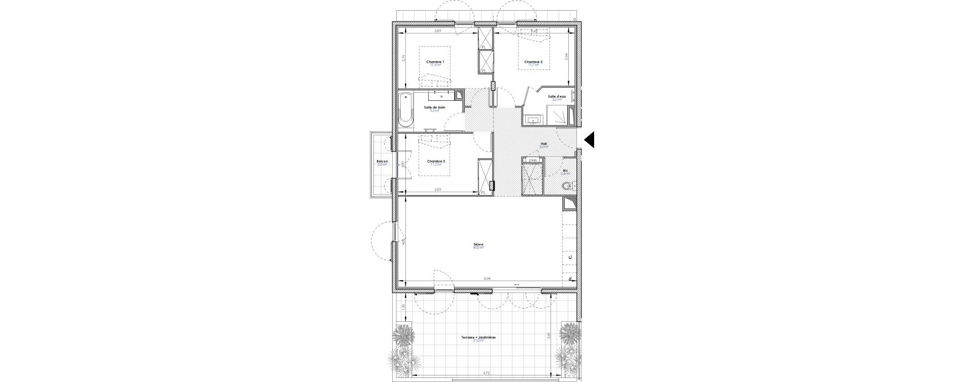 Appartement T4 de 89,50 m2 &agrave; Bormes-Les-Mimosas Bormes les mimosas le pin