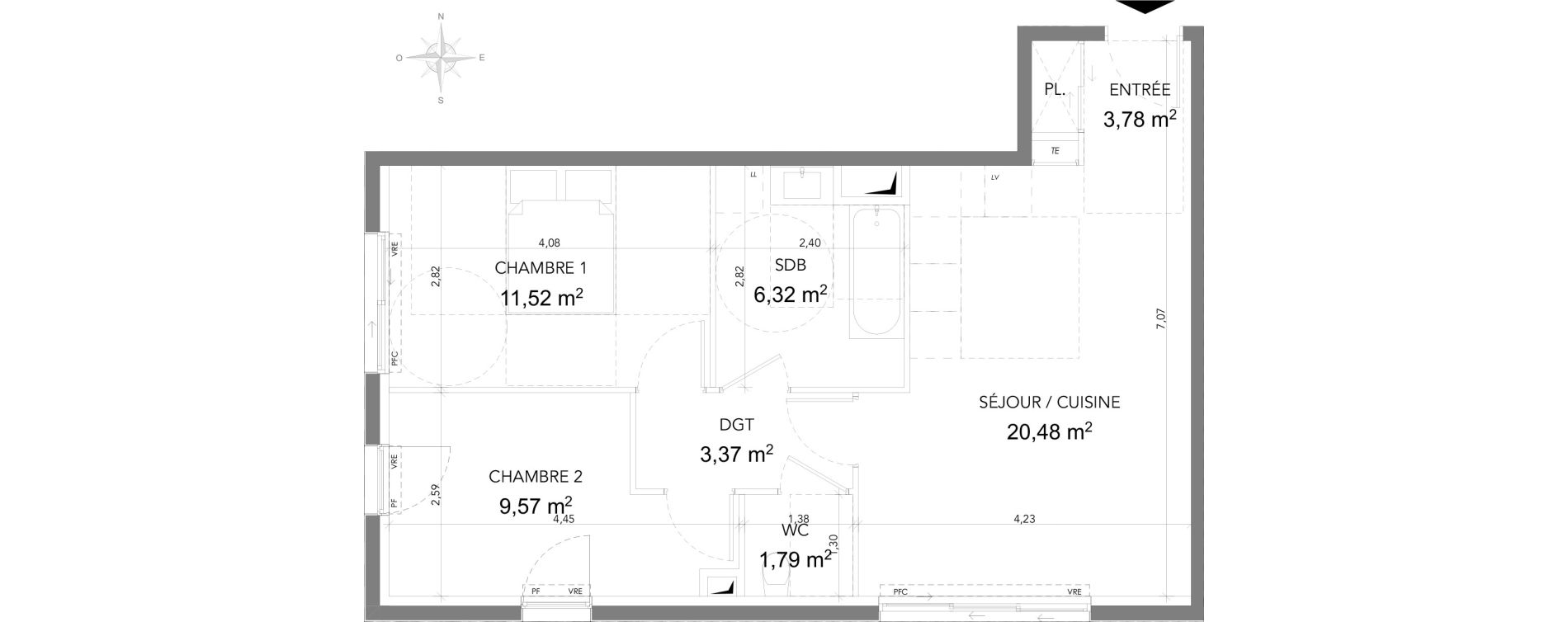 Appartement T3 de 56,83 m2 &agrave; Bormes-Les-Mimosas Bormes les mimosas le pin