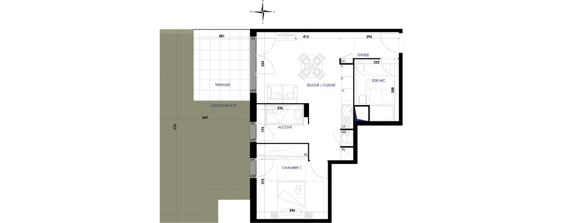 Appartement T2 de 49,20 m2 &agrave; Bormes-Les-Mimosas Pr&eacute; des boeufs