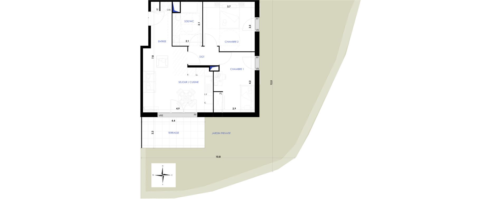 Appartement T3 de 57,20 m2 &agrave; Bormes-Les-Mimosas Pr&eacute; des boeufs