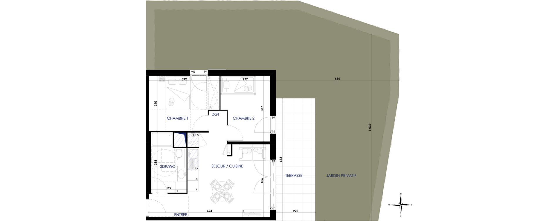 Appartement T3 de 49,90 m2 &agrave; Bormes-Les-Mimosas Pr&eacute; des boeufs