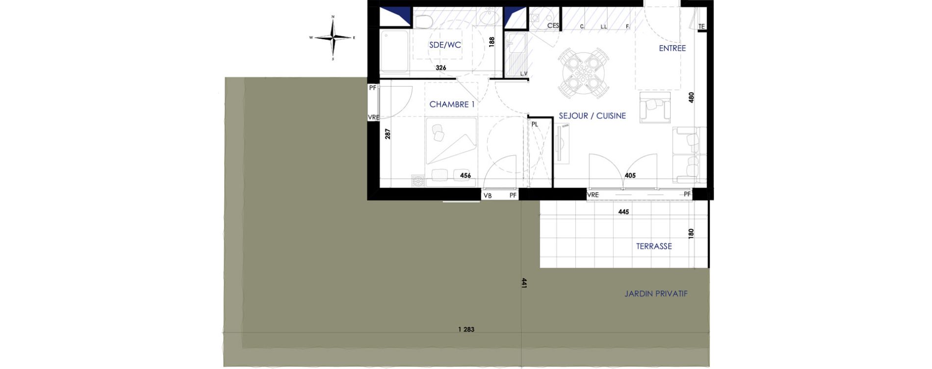 Appartement T2 de 39,80 m2 &agrave; Bormes-Les-Mimosas Pr&eacute; des boeufs