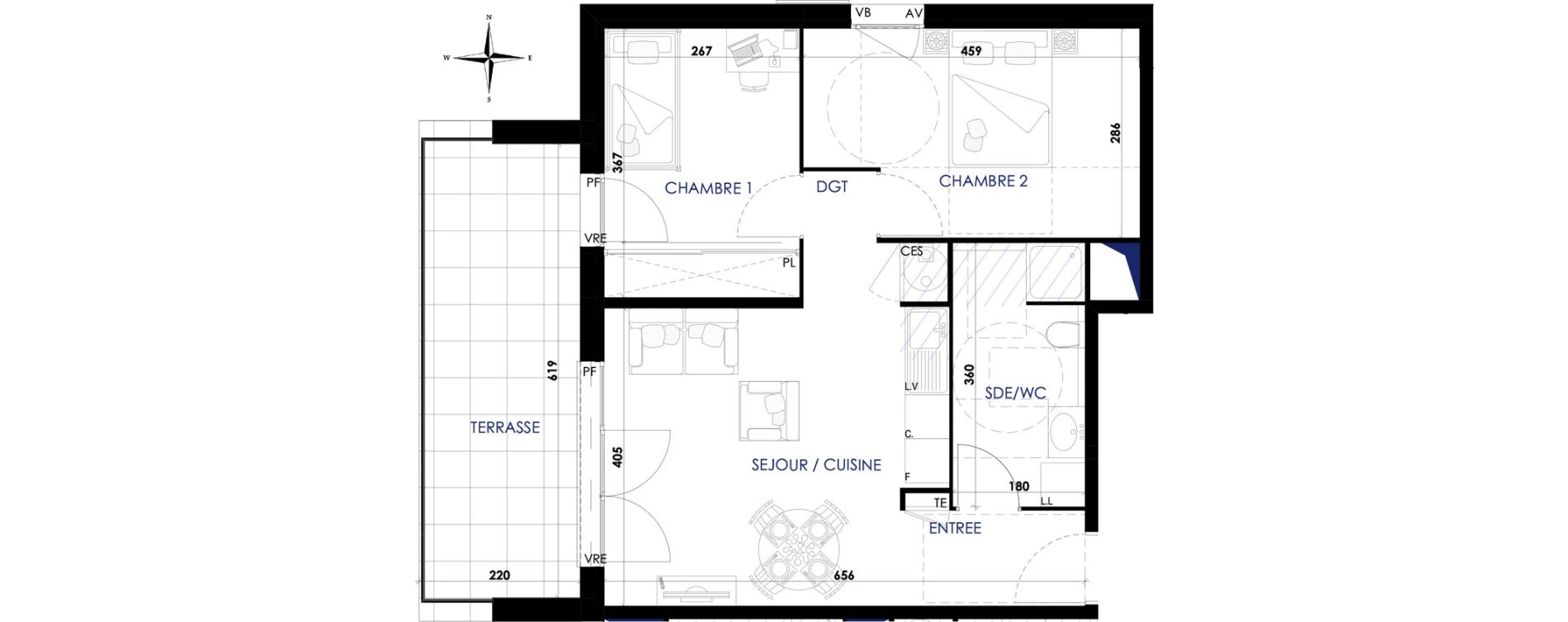 Appartement T3 de 51,80 m2 &agrave; Bormes-Les-Mimosas Pr&eacute; des boeufs