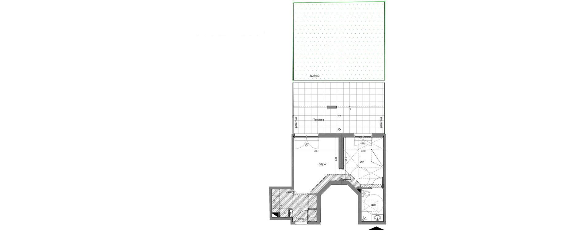 Appartement T2 de 37,50 m2 &agrave; Bormes-Les-Mimosas Centre