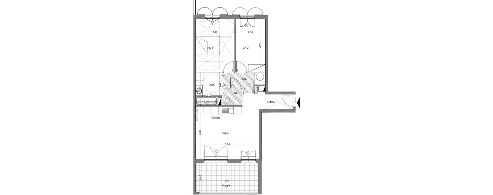 Appartement T3 de 60,20 m2 &agrave; Bormes-Les-Mimosas Centre