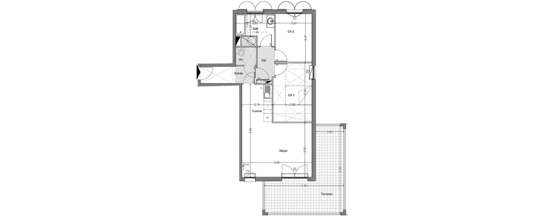 Appartement T3 de 62,15 m2 &agrave; Bormes-Les-Mimosas Centre