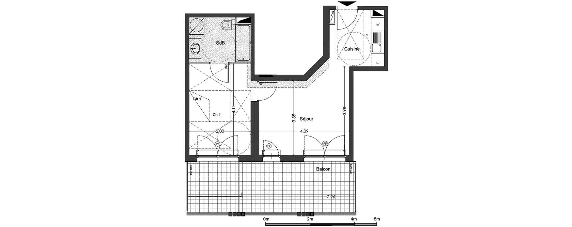 Appartement T2 de 38,10 m2 &agrave; Bormes-Les-Mimosas Centre
