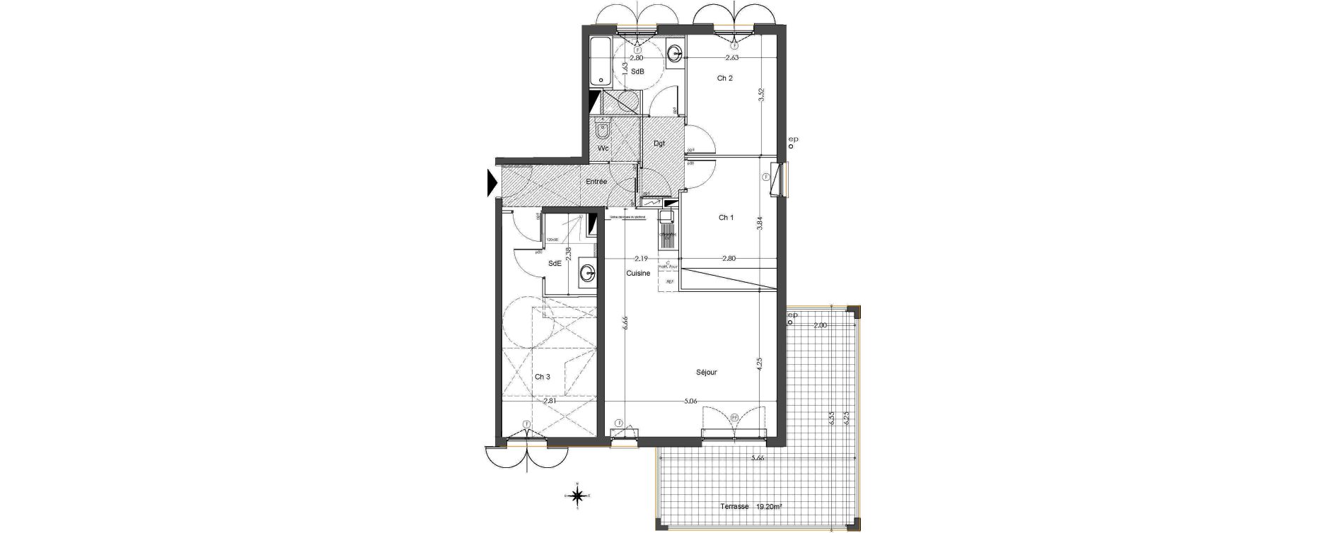 Appartement T4 de 80,05 m2 &agrave; Bormes-Les-Mimosas Centre