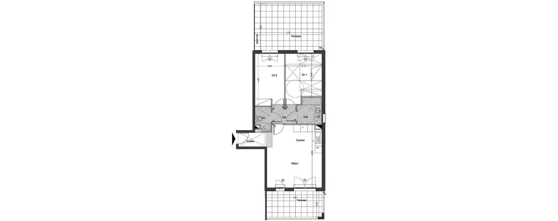 Appartement T3 de 61,95 m2 &agrave; Bormes-Les-Mimosas Centre