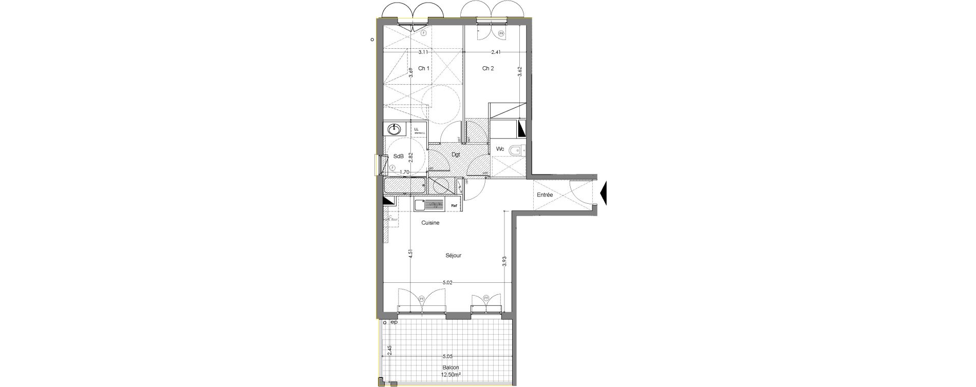 Appartement T3 de 61,05 m2 &agrave; Bormes-Les-Mimosas Centre