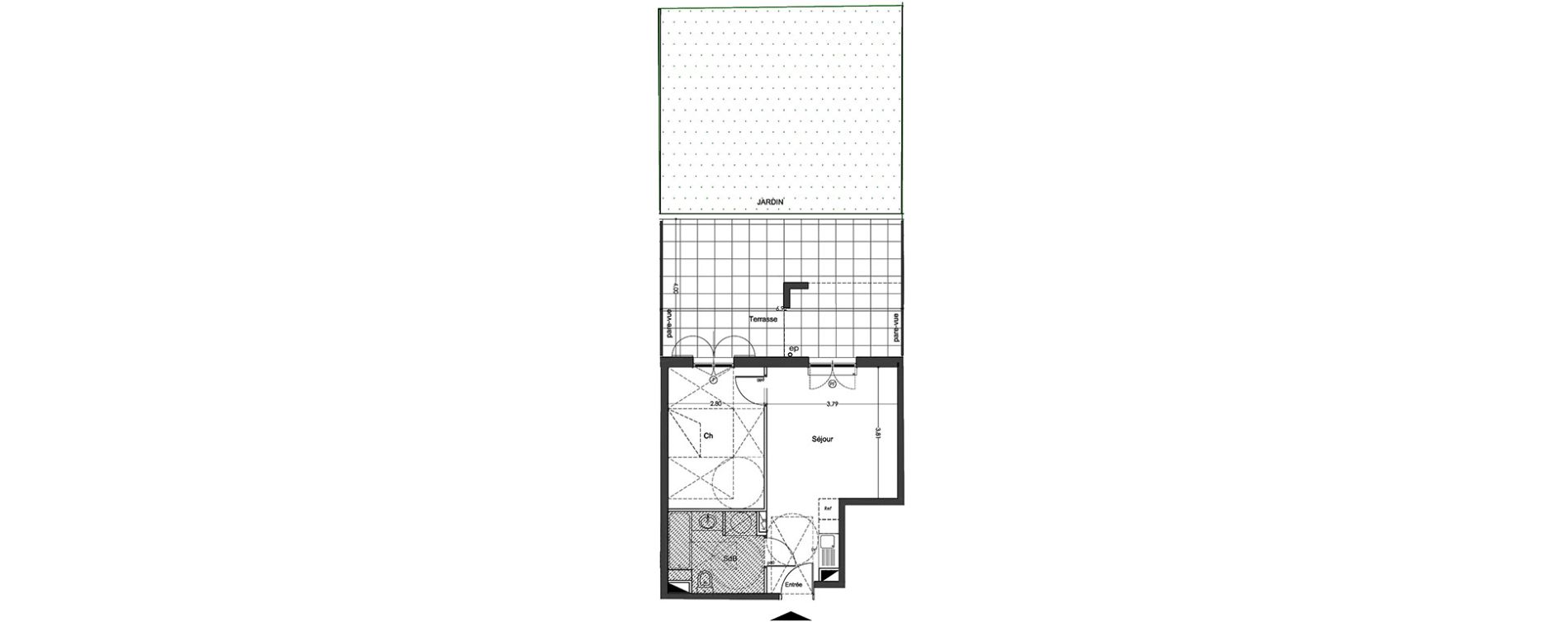 Appartement T2 de 37,20 m2 &agrave; Bormes-Les-Mimosas Centre
