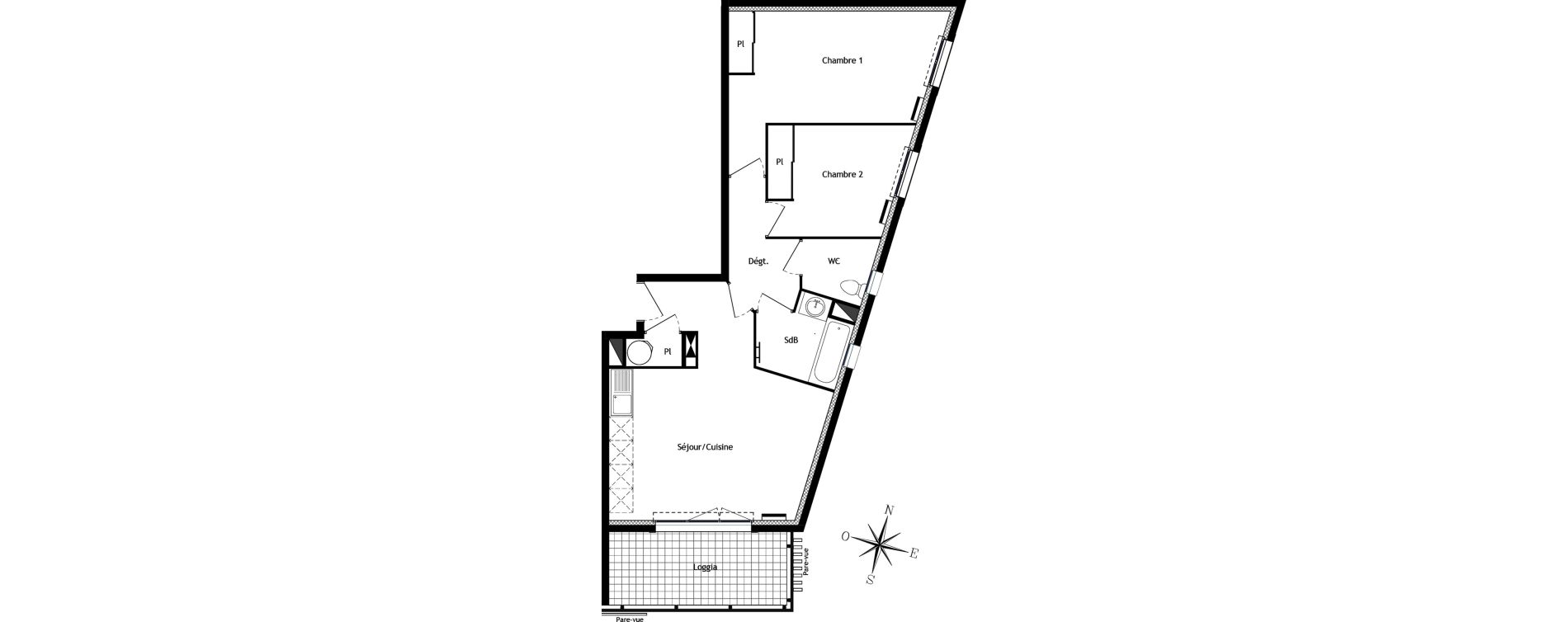 Appartement T3 de 60,36 m2 &agrave; Bormes-Les-Mimosas Centre