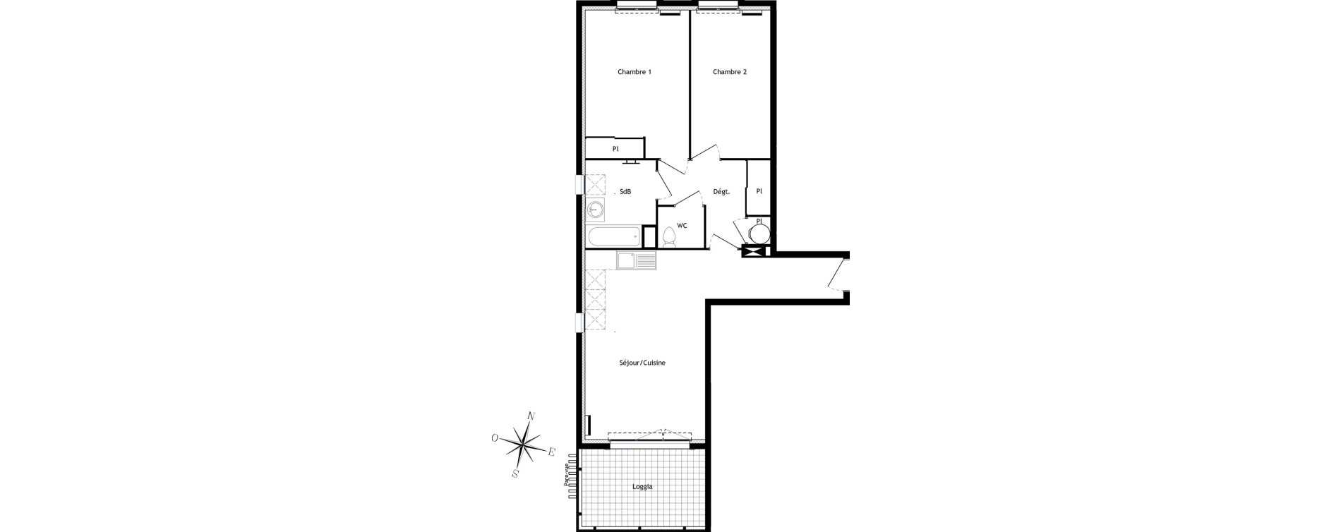 Appartement T3 de 64,88 m2 &agrave; Bormes-Les-Mimosas Centre