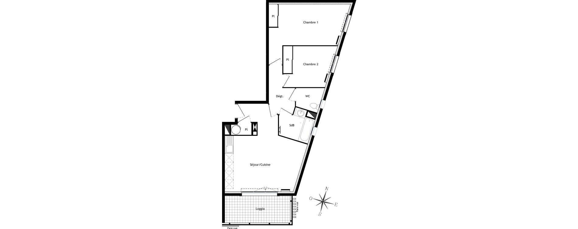Appartement T3 de 60,36 m2 &agrave; Bormes-Les-Mimosas Centre