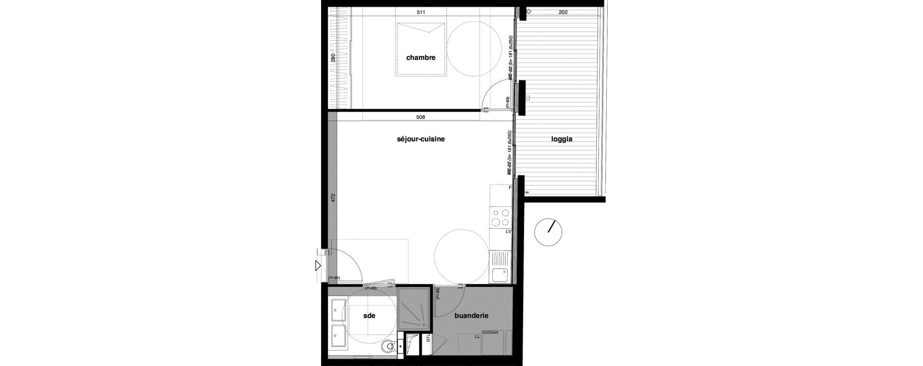 Appartement T2 de 47,03 m2 &agrave; Bormes-Les-Mimosas Le pin