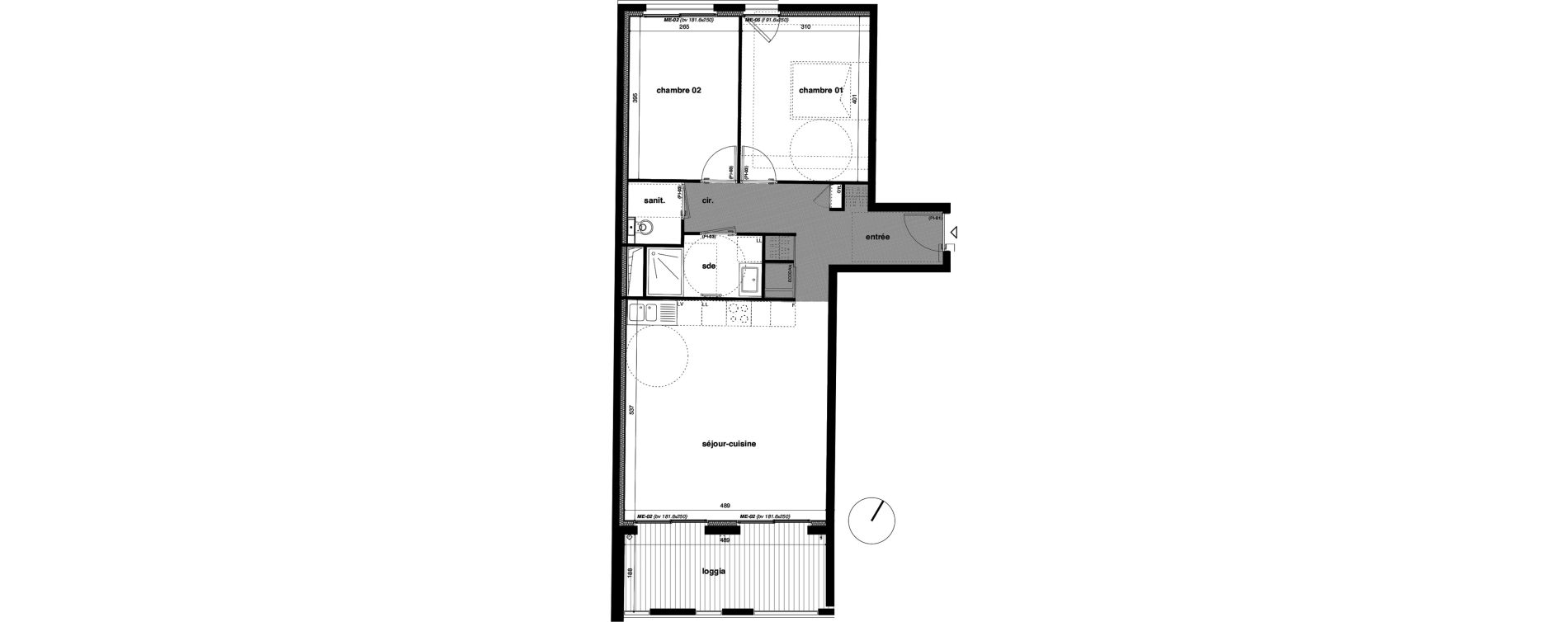 Appartement T3 de 65,42 m2 &agrave; Bormes-Les-Mimosas Le pin