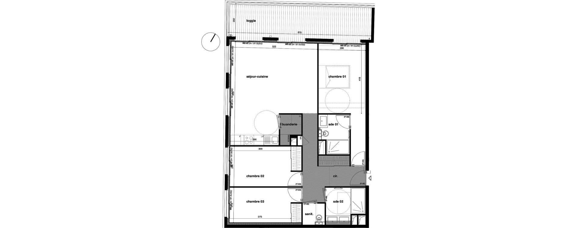Appartement T4 de 85,89 m2 &agrave; Bormes-Les-Mimosas Le pin