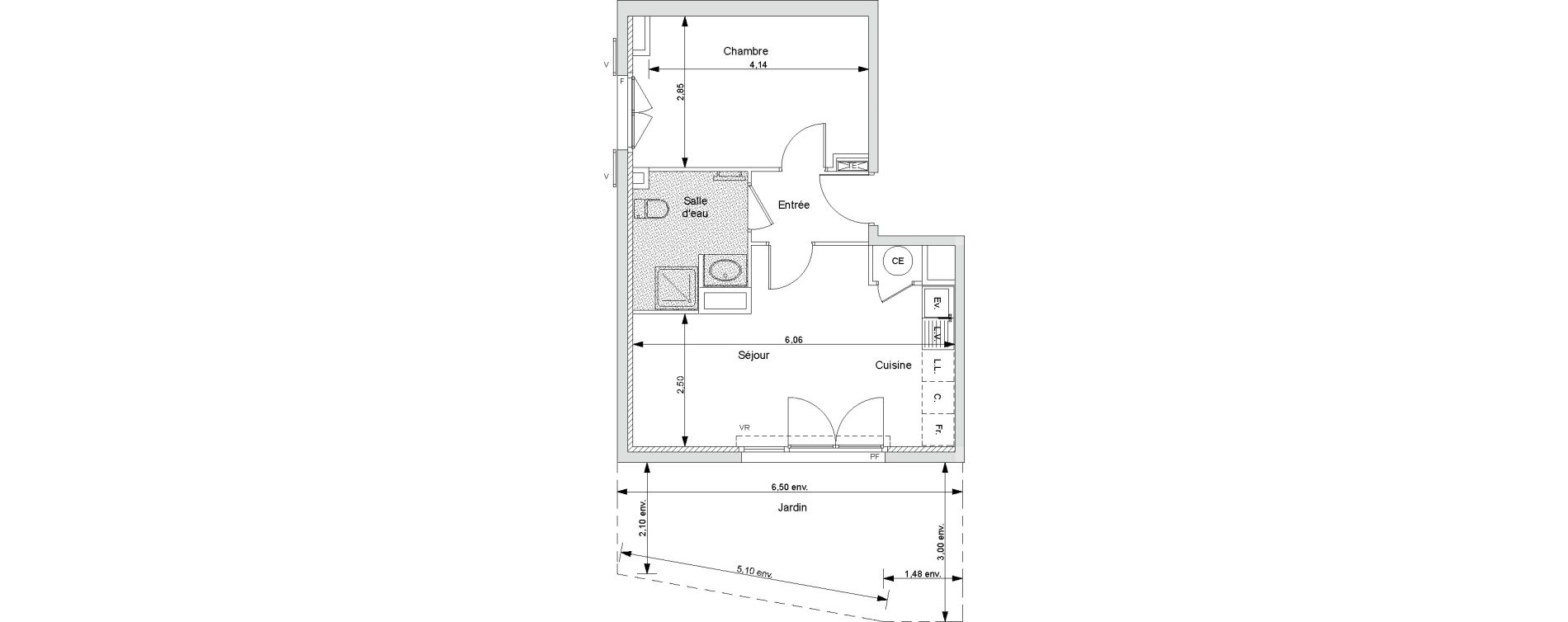 Appartement T2 de 40,05 m2 &agrave; Bormes-Les-Mimosas Bormes les mimosas le pin