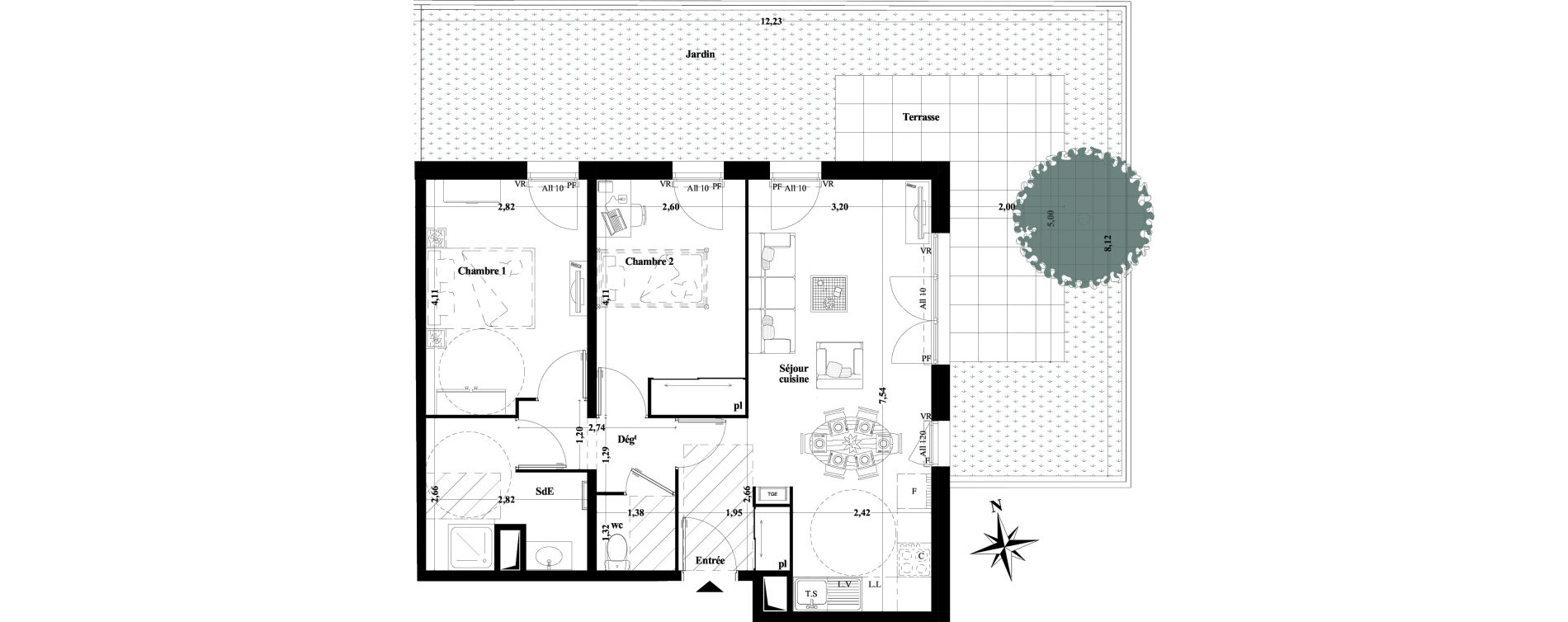 Appartement T3 de 59,00 m2 &agrave; Brignoles Centre