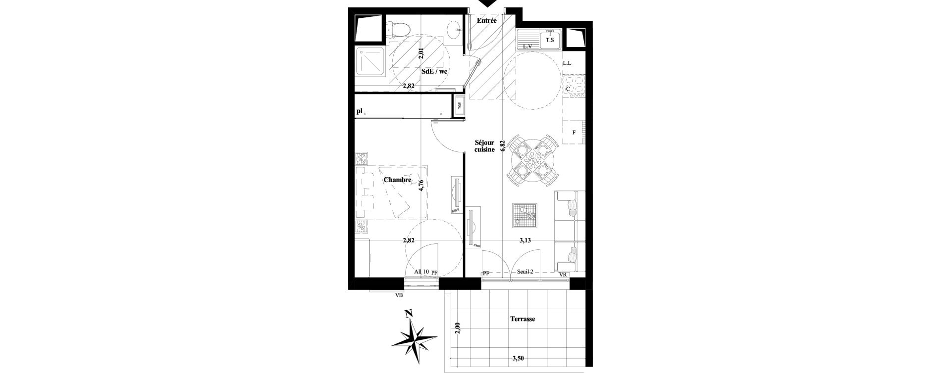 Appartement T2 de 38,62 m2 &agrave; Brignoles Centre