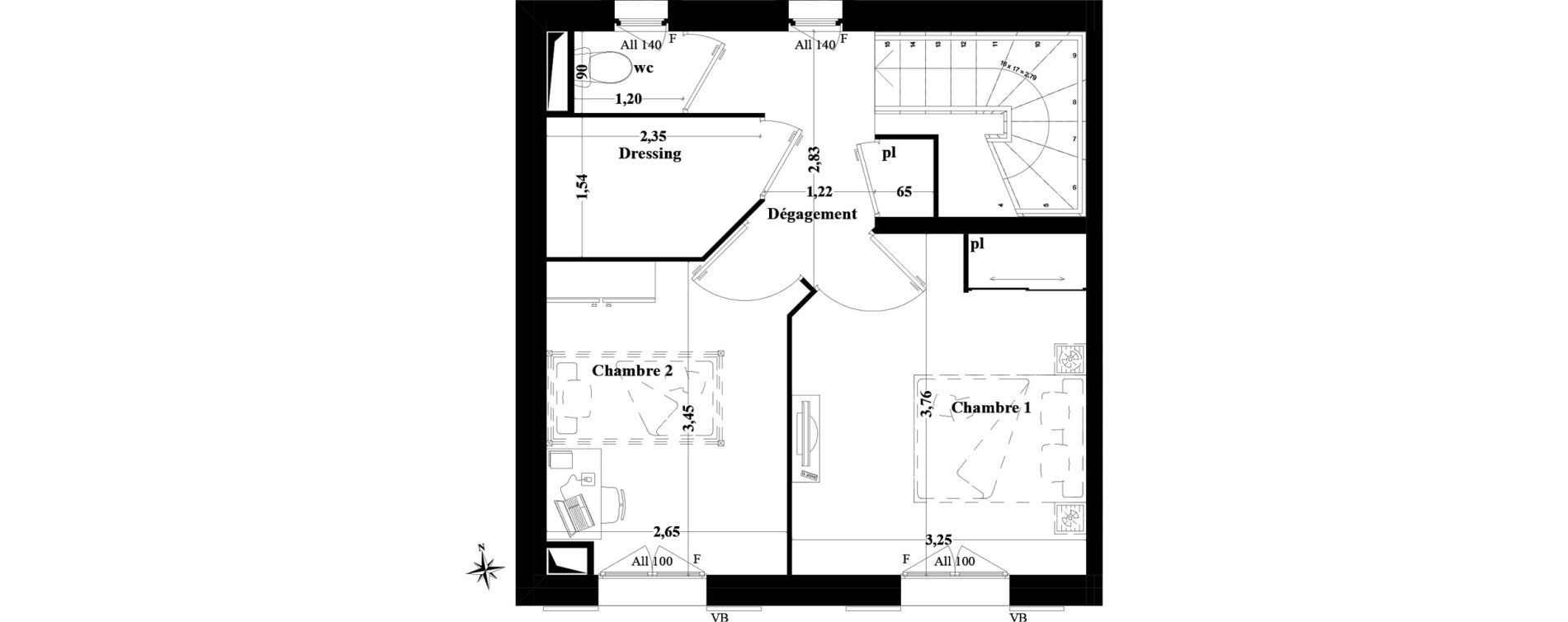 Duplex T3 de 60,44 m2 &agrave; Brignoles Centre