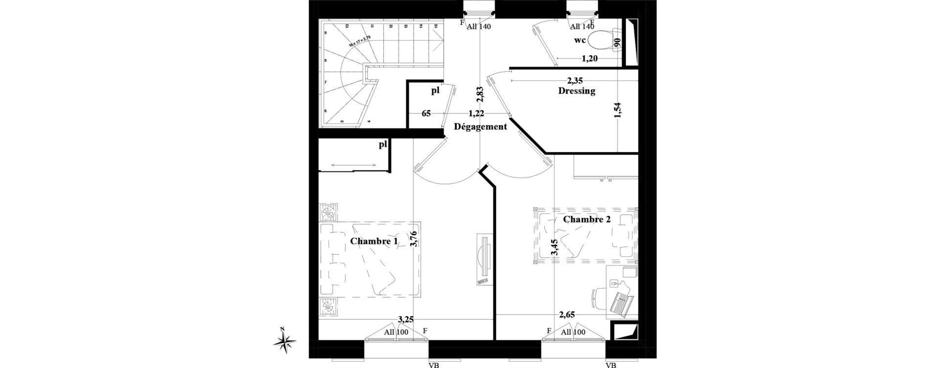Duplex T3 de 64,44 m2 à Brignoles Centre