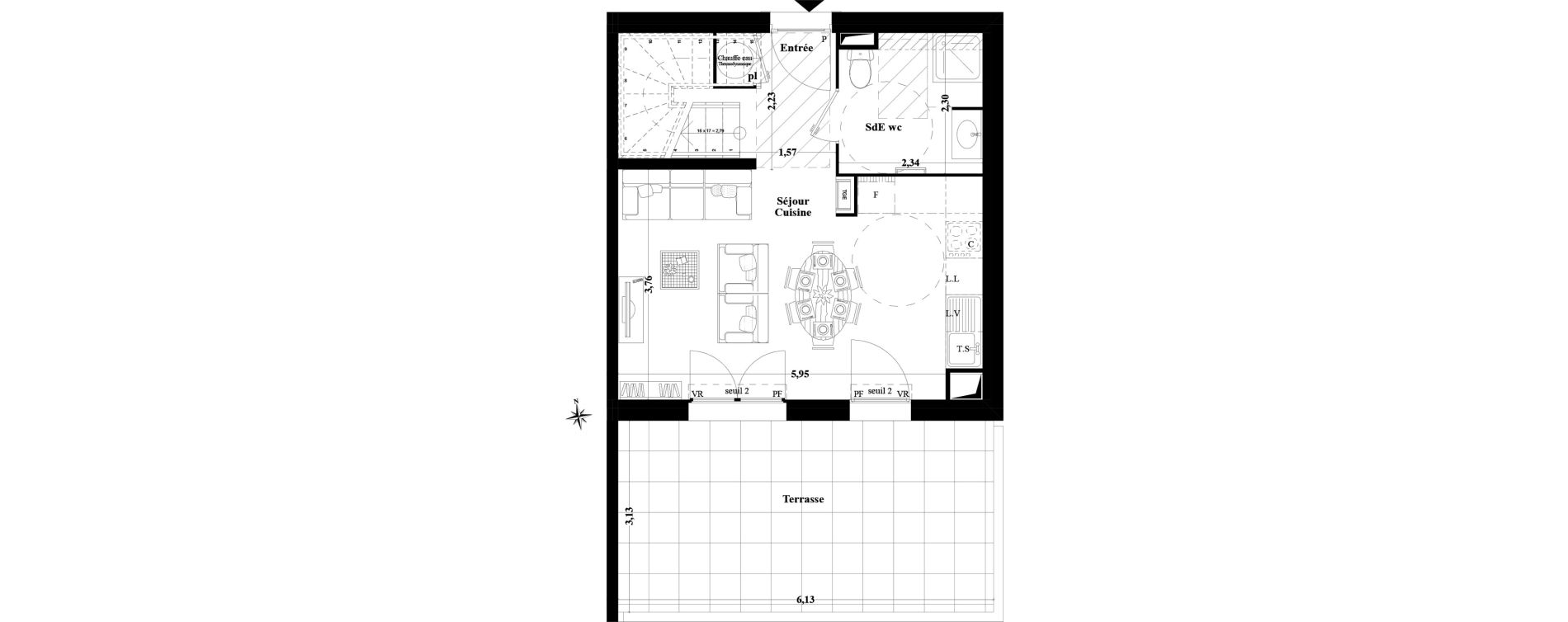 Duplex T3 de 60,44 m2 &agrave; Brignoles Centre