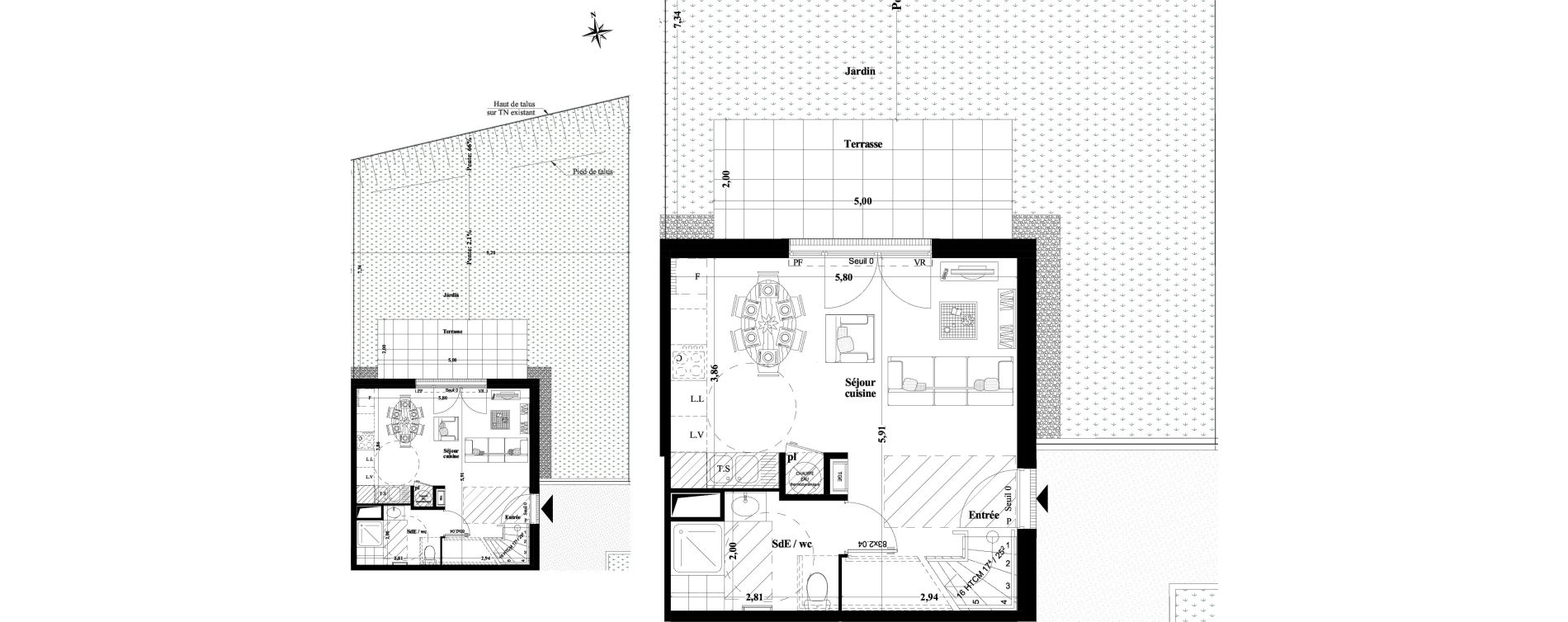 Appartement T3 de 60,17 m2 &agrave; Brignoles Centre