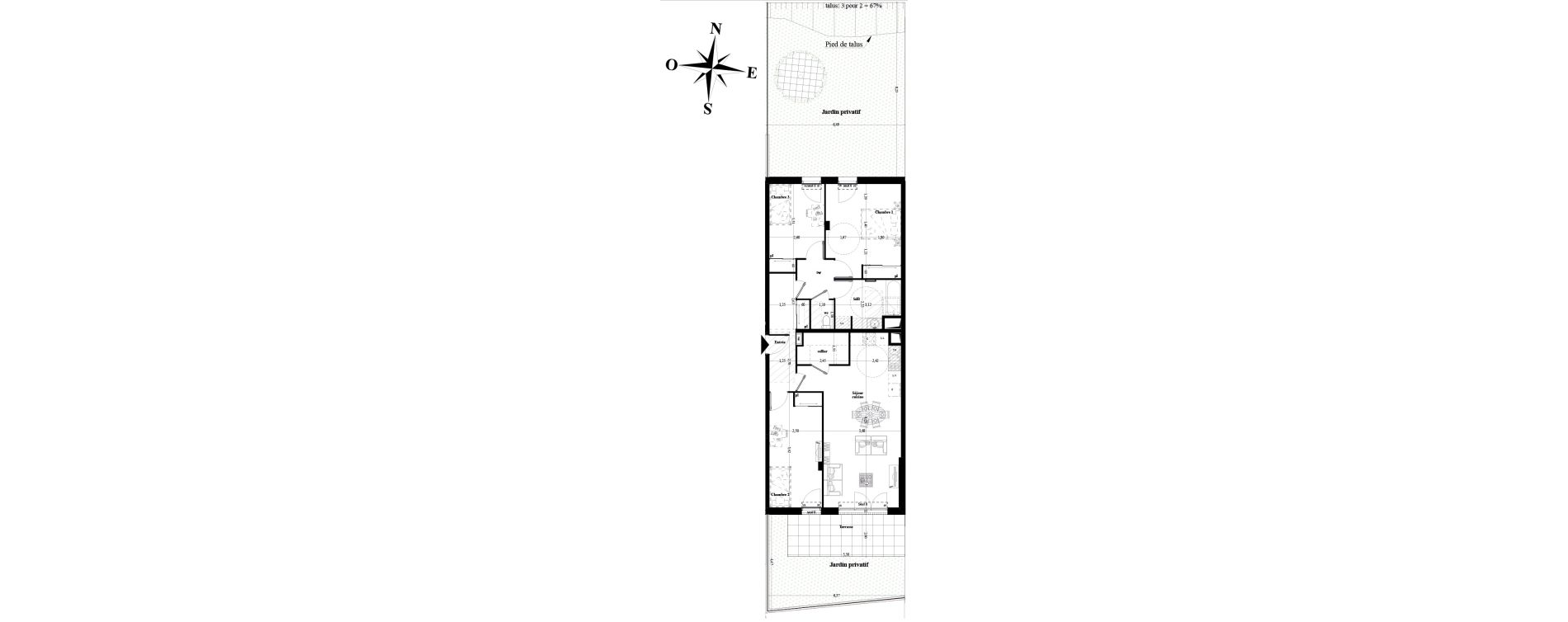 Appartement T4 de 90,87 m2 &agrave; Brignoles Centre