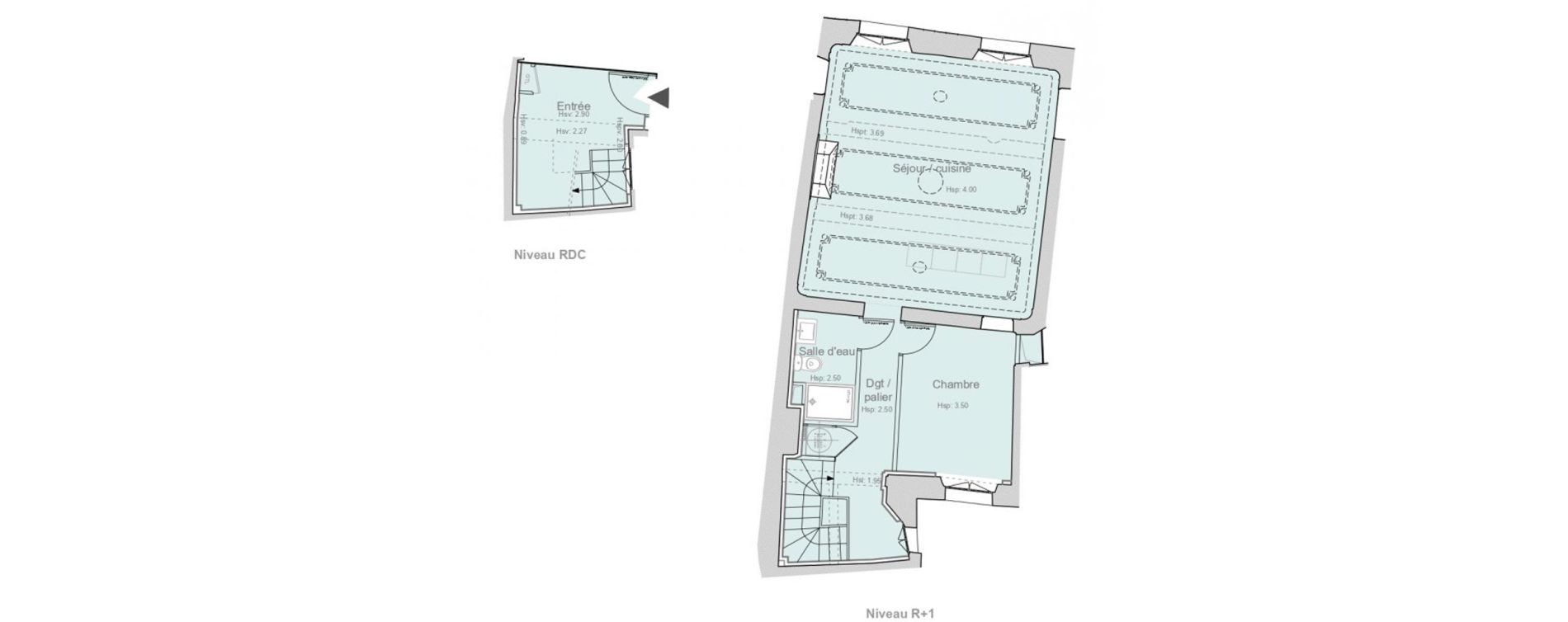 Duplex T2 de 59,01 m2 &agrave; Brignoles Centre
