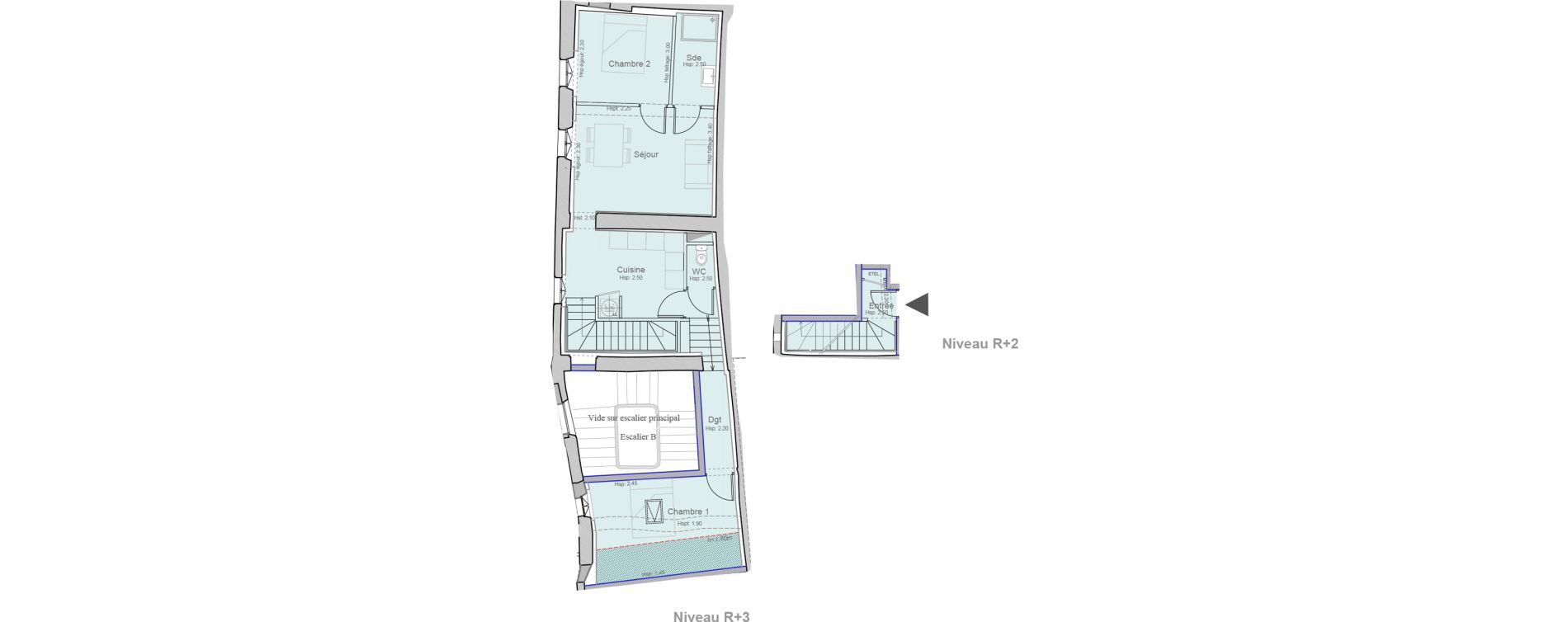 Duplex T3 de 54,85 m2 &agrave; Brignoles Centre