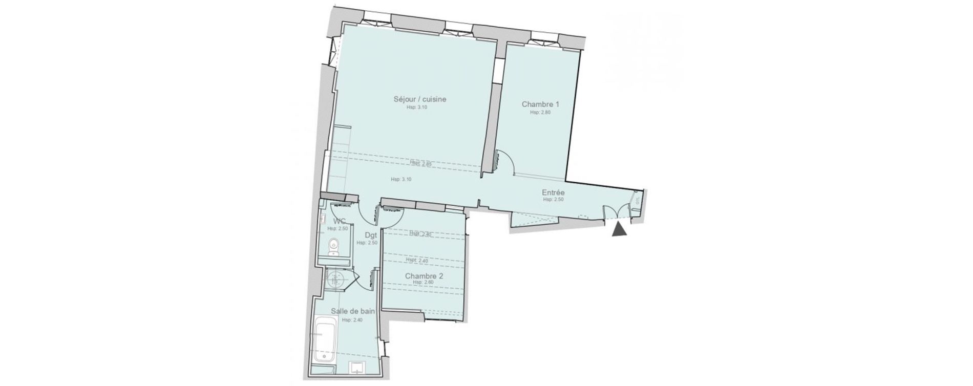 Appartement T3 de 74,95 m2 &agrave; Brignoles Centre