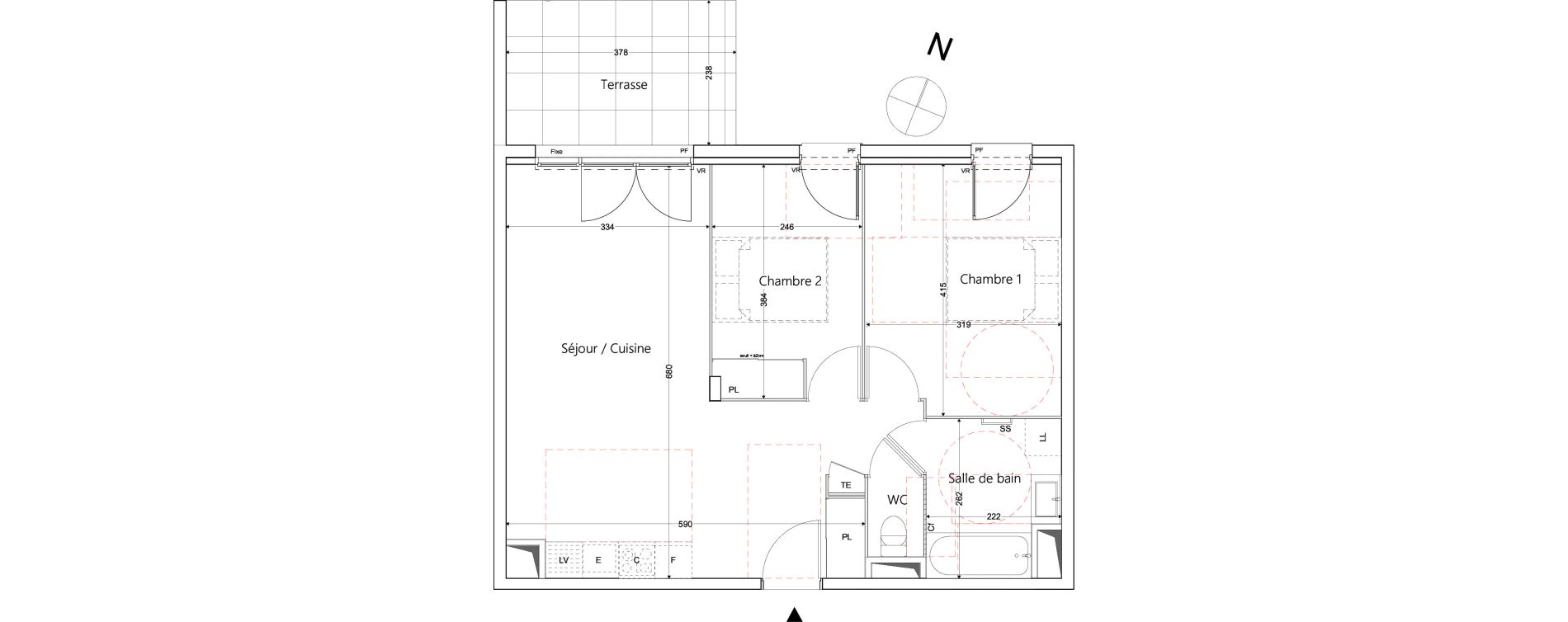 Appartement T3 de 59,62 m2 &agrave; Brignoles Centre