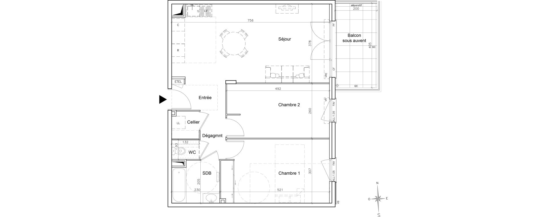 Appartement T3 de 69,80 m2 &agrave; Brignoles Centre