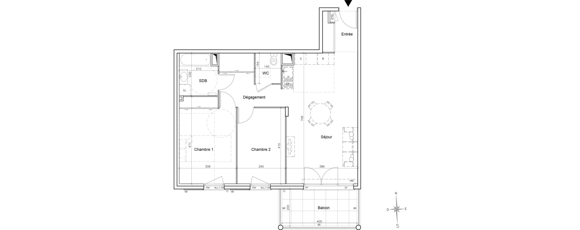 Appartement T3 de 70,15 m2 &agrave; Brignoles Centre