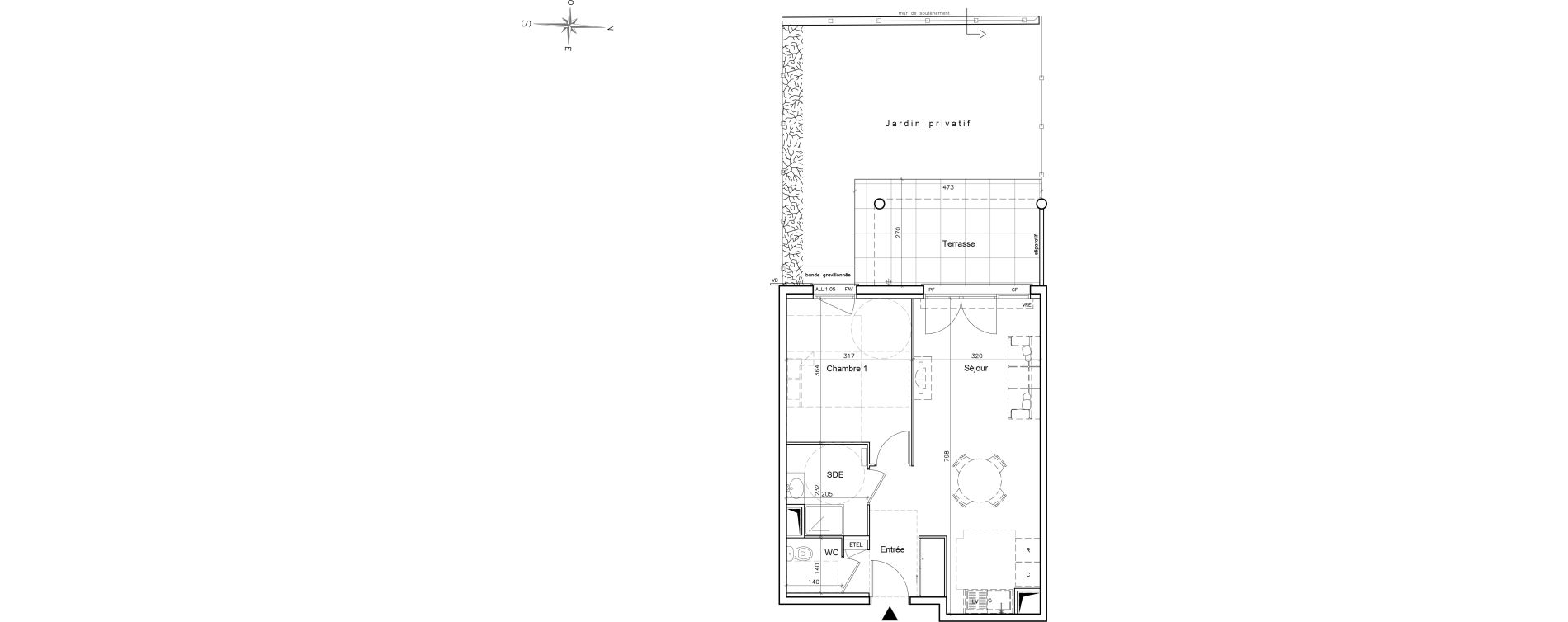 Appartement T2 de 47,45 m2 &agrave; Brignoles Centre