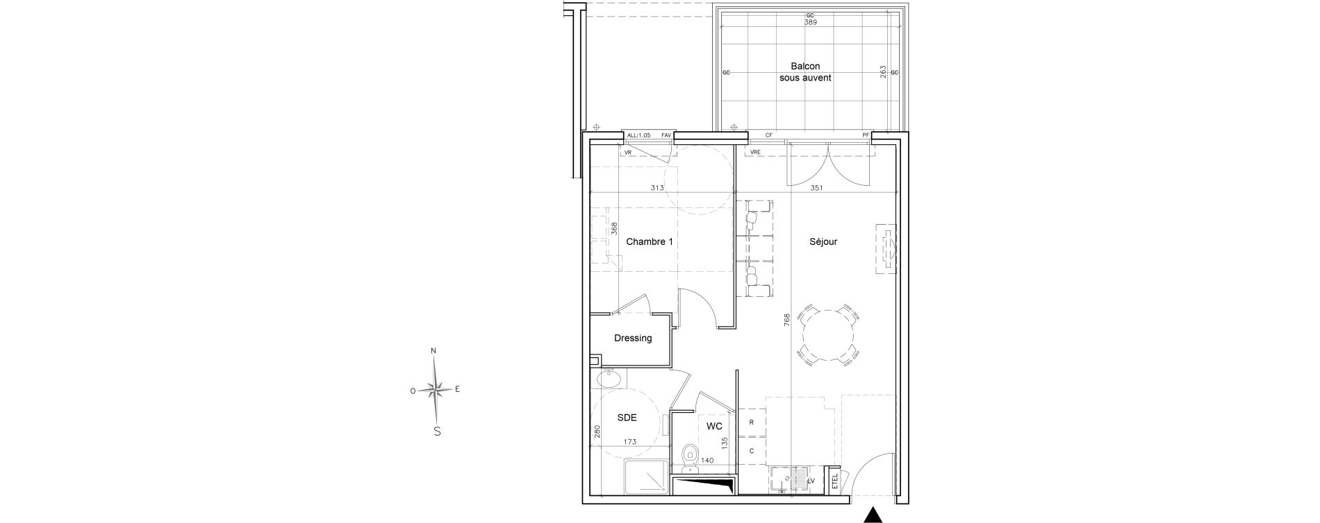 Appartement T2 de 49,40 m2 &agrave; Brignoles Centre