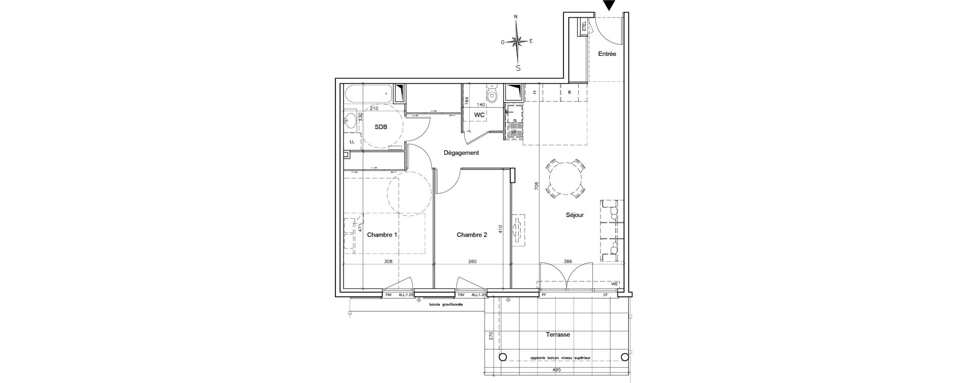Appartement T3 de 70,15 m2 &agrave; Brignoles Centre