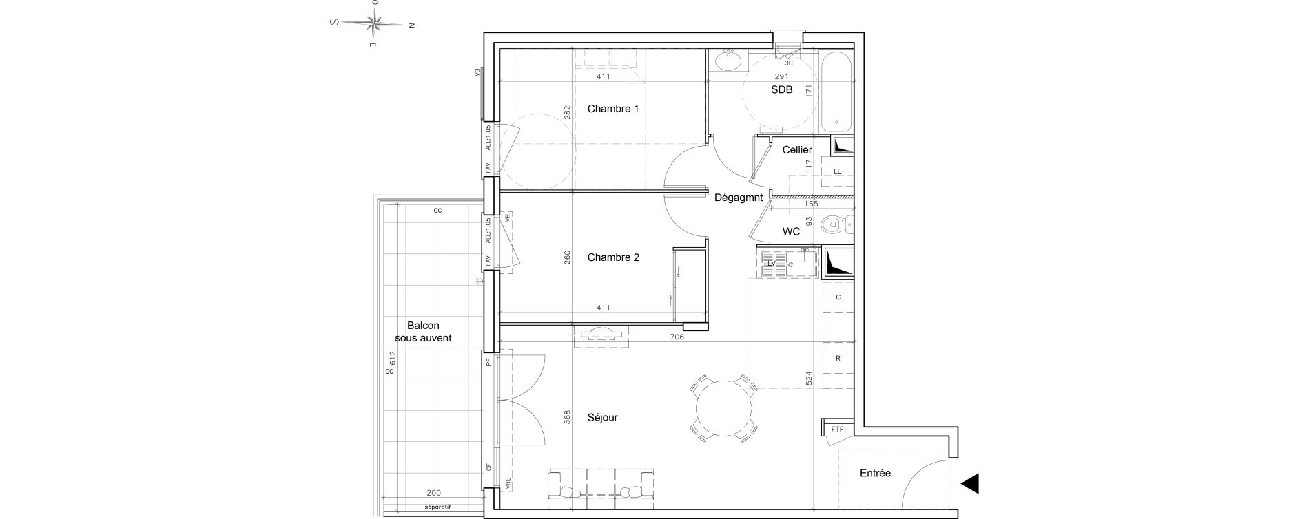 Appartement T3 de 65,50 m2 &agrave; Brignoles Centre