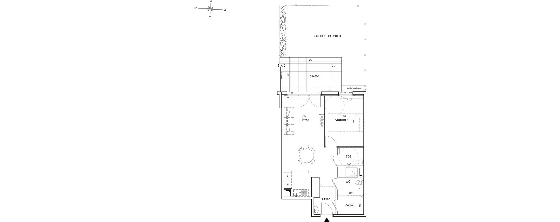 Appartement T2 de 53,70 m2 &agrave; Brignoles Centre