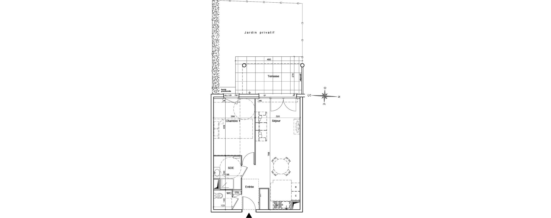 Appartement T2 de 47,70 m2 &agrave; Brignoles Centre