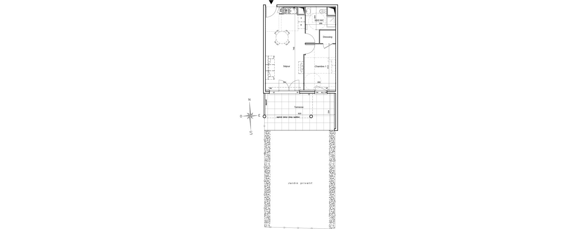 Appartement T2 de 44,60 m2 &agrave; Brignoles Centre