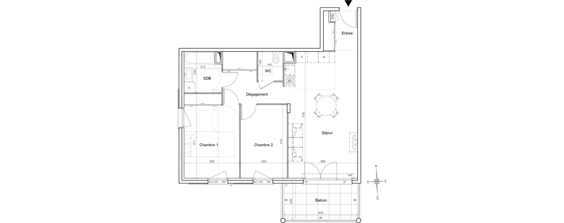 Appartement T3 de 70,20 m2 à Brignoles Centre