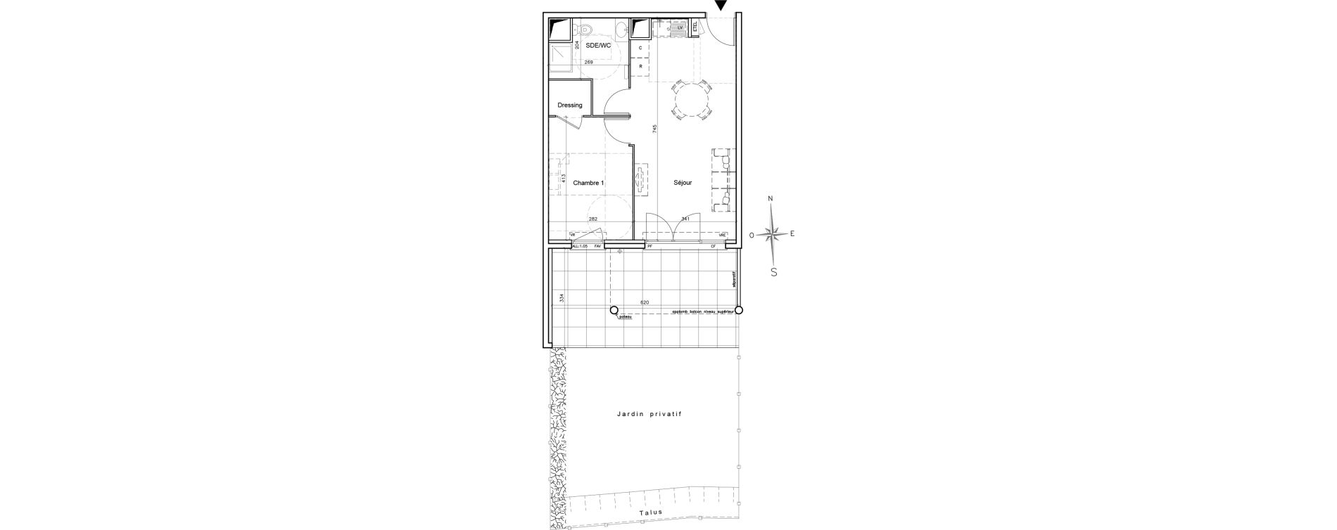 Appartement T2 de 44,60 m2 &agrave; Brignoles Centre