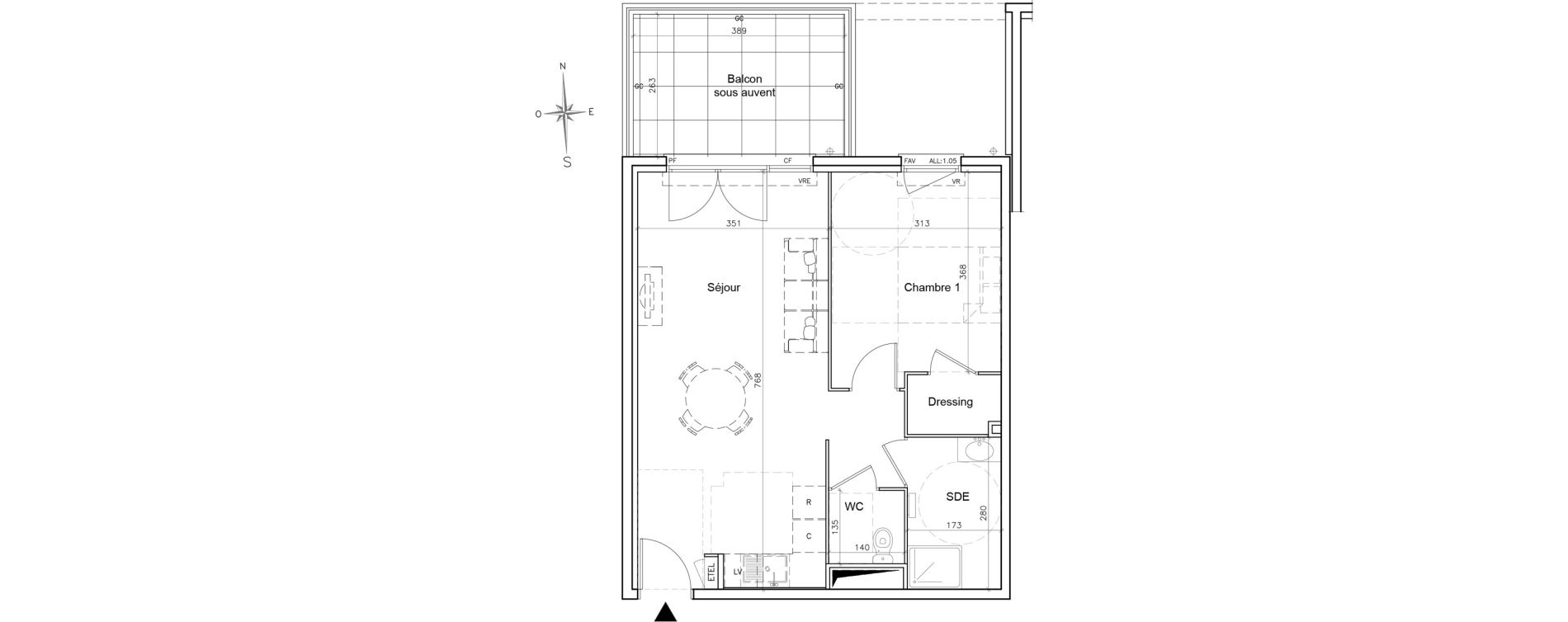 Appartement T2 de 49,40 m2 &agrave; Brignoles Centre
